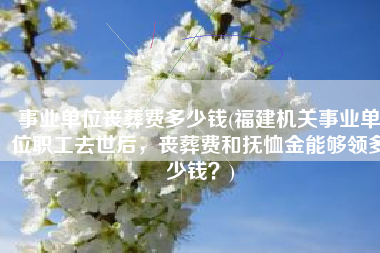事业单位丧葬费多少钱(福建机关事业单位职工去世后，丧葬费和抚恤金能够领多少钱？)