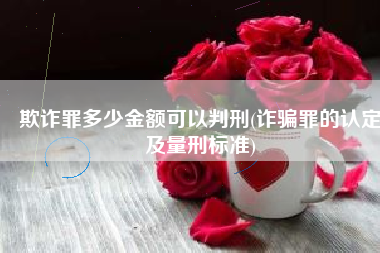 欺诈罪多少金额可以判刑(诈骗罪的认定及量刑标准)