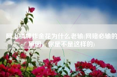 网上棋牌炸金花为什么老输(网赌必输的原因，你是不是这样的)