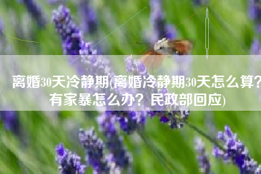 离婚30天冷静期(离婚冷静期30天怎么算？有家暴怎么办？民政部回应)