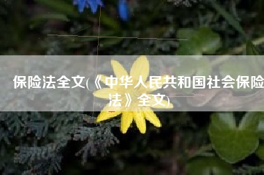 保险法全文(《中华人民共和国社会保险法》全文)