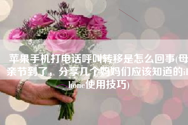 苹果手机打电话呼叫转移是怎么回事(母亲节到了，分享几个妈妈们应该知道的iPhone使用技巧)