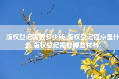 版权登记需要多少钱(版权登记程序是什么 版权登记需要哪些材料)