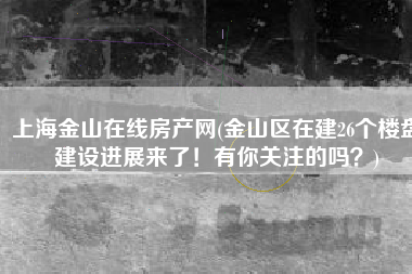 上海金山在线房产网(金山区在建26个楼盘建设进展来了！有你关注的吗？)