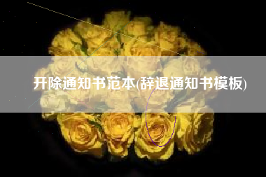开除通知书范本(辞退通知书模板)