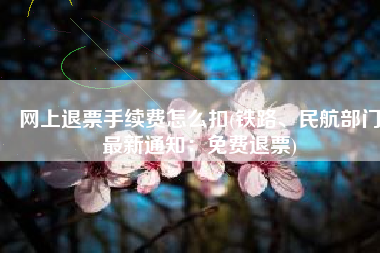 网上退票手续费怎么扣(铁路、民航部门最新通知：免费退票)