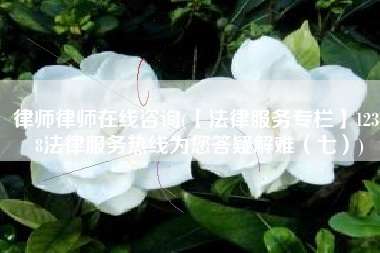 律师律师在线咨询(【法律服务专栏】12348法律服务热线为您答疑解难（七）)