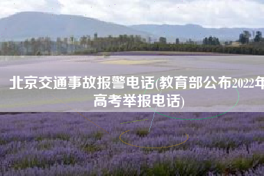 北京交通事故报警电话(教育部公布2022年高考举报电话)