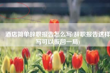 酒店简单辞职报告怎么写(辞职报告这样写可以扳回一局)