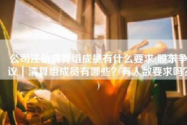 公司注销清算组成员有什么要求(股东争议｜清算组成员有哪些？有人数要求吗？)