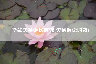 货款欠条诉讼时效(欠条诉讼时效)
