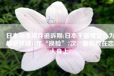 日本刑事案件追诉期(日本千面魔女：为躲避抓捕14年“换脸”7次，最后栽在恋人身上)