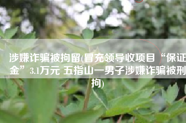 涉嫌诈骗被拘留(冒充领导收项目“保证金”3.1万元 五指山一男子涉嫌诈骗被刑拘)