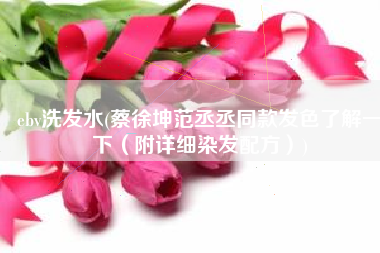 ebv洗发水(蔡徐坤范丞丞同款发色了解一下(附详细染发配方)) ebv洗发水(蔡徐坤范丞丞同款发色了解一下(附详细染发配方))