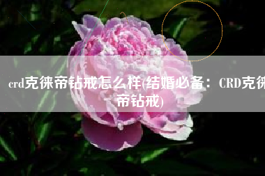 crd克徕帝钻戒怎么样(结婚必备：CRD克徕帝钻戒)