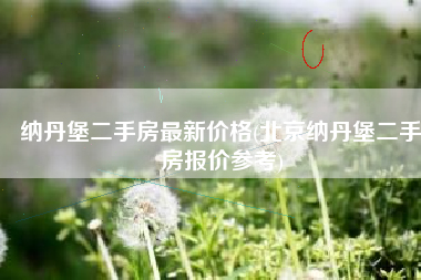 纳丹堡二手房最新价格(北京纳丹堡二手房报价参考)