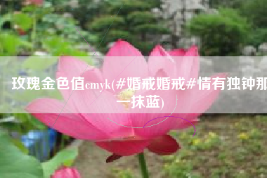 玫瑰金色值cmyk(#婚戒婚戒#情有独钟那一抹蓝)