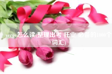 verge怎么读(整理出考 托业 必备的1000个词汇)