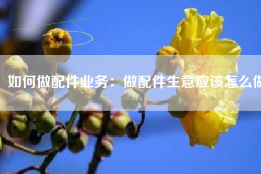 如何做配件业务：做配件生意应该怎么做