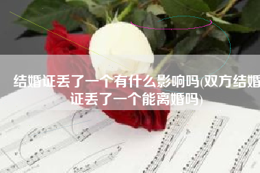 结婚证丢了一个有什么影响吗(双方结婚证丢了一个能离婚吗)