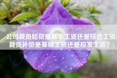 公司裁员赔偿是基本工资还是综合工资(裁员补偿是基础工资还是应发工资？)