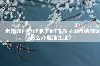 未婚如何办理准生证(生孩子没有结婚证怎么办理准生证？)