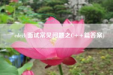 cdecl(面试常见问题之C++篇答案)