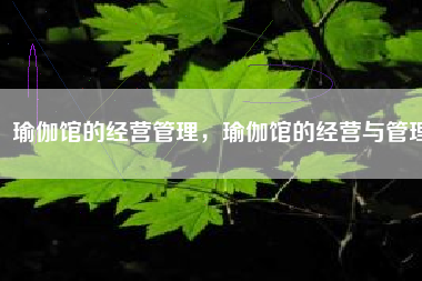 瑜伽馆的经营管理，瑜伽馆的经营与管理