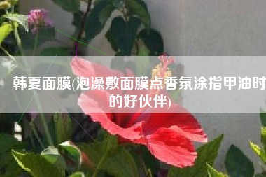 韩夏面膜(泡澡敷面膜点香氛涂指甲油时的好伙伴)
