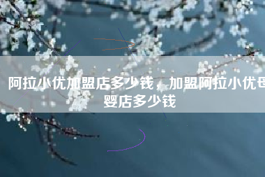 阿拉小优加盟店多少钱，加盟阿拉小优母婴店多少钱