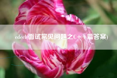cdecl(面试常见问题之C++篇答案)