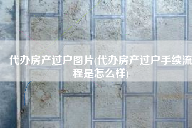 代办房产过户图片(代办房产过户手续流程是怎么样)
