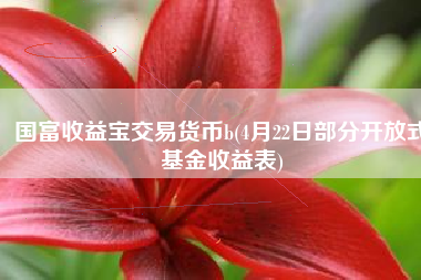 国富收益宝交易货币b(4月22日部分开放式基金收益表)
