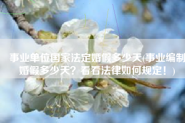 事业单位国家法定婚假多少天(事业编制婚假多少天？看看法律如何规定！)