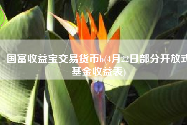 国富收益宝交易货币b(4月22日部分开放式基金收益表)