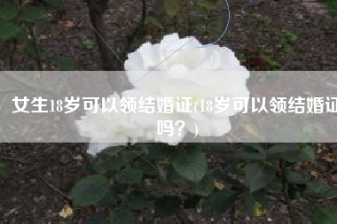 女生18岁可以领结婚证(18岁可以领结婚证吗？)