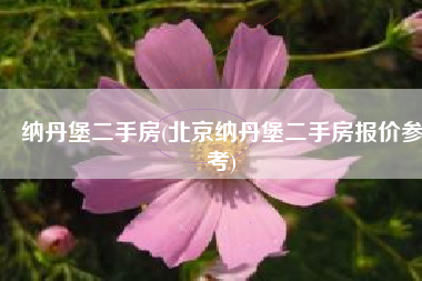 纳丹堡二手房(北京纳丹堡二手房报价参考)