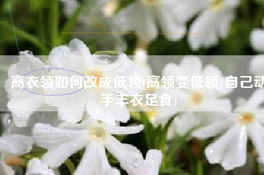 高衣领如何改成低领(高领变低领?自己动手丰衣足食) 高衣领如何改成低领(高领变低领?自己动手丰衣足食)