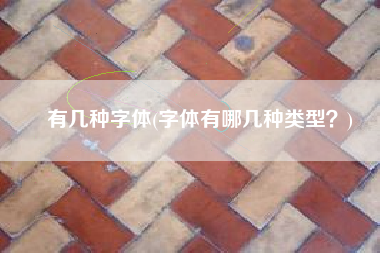 有几种字体(字体有哪几种类型？)