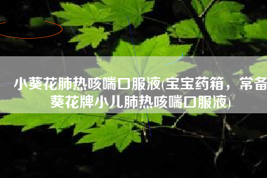小葵花肺热咳喘口服液(宝宝药箱，常备葵花牌小儿肺热咳喘口服液)
