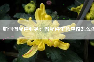 如何做配件业务：做配件生意应该怎么做
