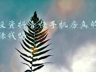 投资抖音快手机房真的赚钱吗