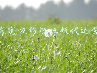 有实力的短视频代运营