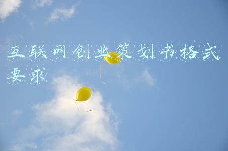 互联网创业策划书格式要求