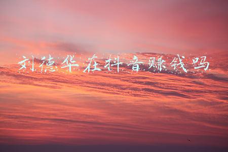 刘德华在抖音赚钱吗