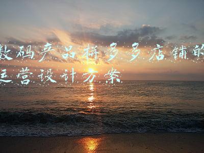 数码产品拼多多店铺的运营设计方案
