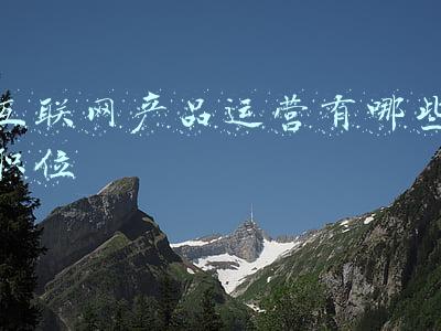 互联网产品运营有哪些职位