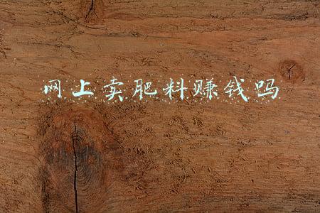 网上卖肥料赚钱吗