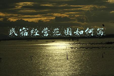 民宿营业执照经营范围怎么写：民宿营业执照经营范围