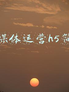 新媒体运营h5简历